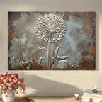 Retro Framed Printed Canvas Posters, White Dandelion Art Prints, Home Decor, Ideal Decorative Wall Art... - House Of Avana