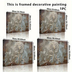 Retro Framed Printed Canvas Posters, White Dandelion Art Prints, Home Decor, Ideal Decorative Wall Art... - House Of Avana