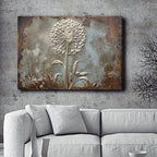 Retro Framed Printed Canvas Posters, White Dandelion Art Prints, Home Decor, Ideal Decorative Wall Art... - House Of Avana