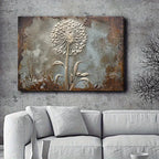 Retro Framed Printed Canvas Posters, White Dandelion Art Prints, Home Decor, Ideal Decorative Wall Art... - House Of Avana [[SKU:HOA-SOF-403]]