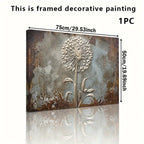 Retro Framed Printed Canvas Posters, White Dandelion Art Prints, Home Decor, Ideal Decorative Wall Art... - House Of Avana