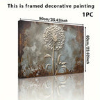 Retro Framed Printed Canvas Posters, White Dandelion Art Prints, Home Decor, Ideal Decorative Wall Art... - House Of Avana