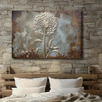 Retro Framed Printed Canvas Posters, White Dandelion Art Prints, Home Decor, Ideal Decorative Wall Art... - House Of Avana