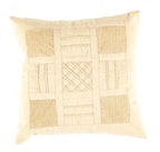 Canvello Beige Color Pure Cotton Throw Pillow - 16" X 16", front view - House Of Avana