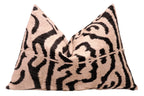 Canvello Black And Beige Tiger Print Throw Pillows | 16 x 24 in (40 x 60 cm) Canvello