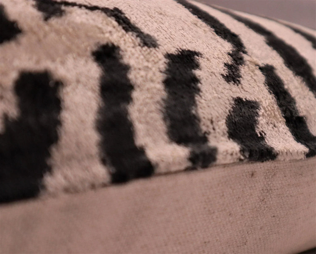 Canvello Black And Beige Tiger Print Throw Pillows | 16 x 24 in (40 x 60 cm) Canvello