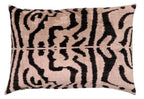 Canvello Black And Beige Tiger Print Throw Pillows | 16 x 24 in (40 x 60 cm) Canvello