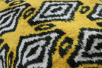 Canvello Black and Yellow Throw Pillows for Couch with Down Insert - 16x24 in, angled view - House Of Avana