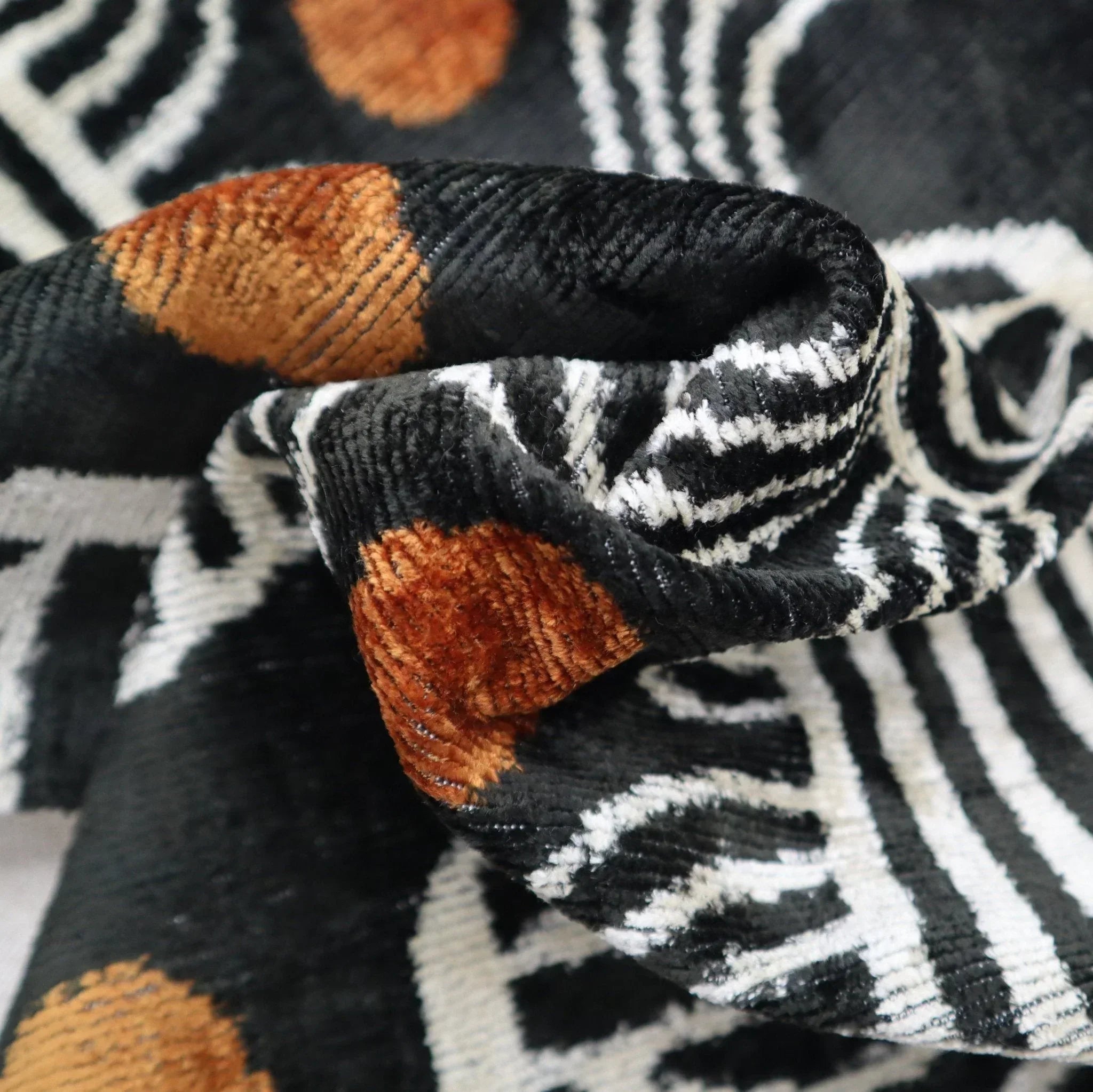 Canvello Black & Copper Silk Velvet Pillow 16x24 Handmade Luxury Lumbar Cushion Canvello