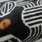 Canvello Black & Copper Silk Velvet Pillow 16x24 Handmade Luxury Lumbar Cushion Canvello
