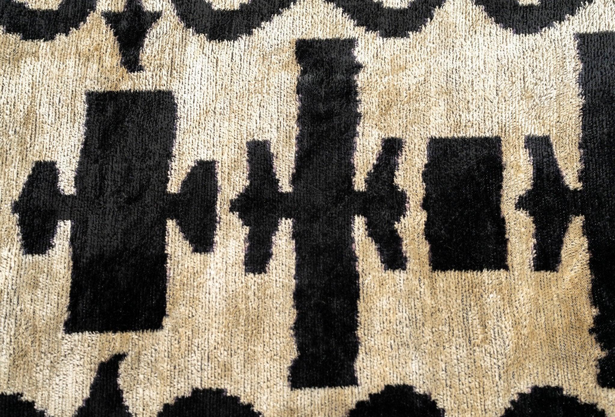 Canvello Black White Handmade 16x24 Silk Velvet Pillow, Organic Veg Dyed, Down/Feather Filled Canvello