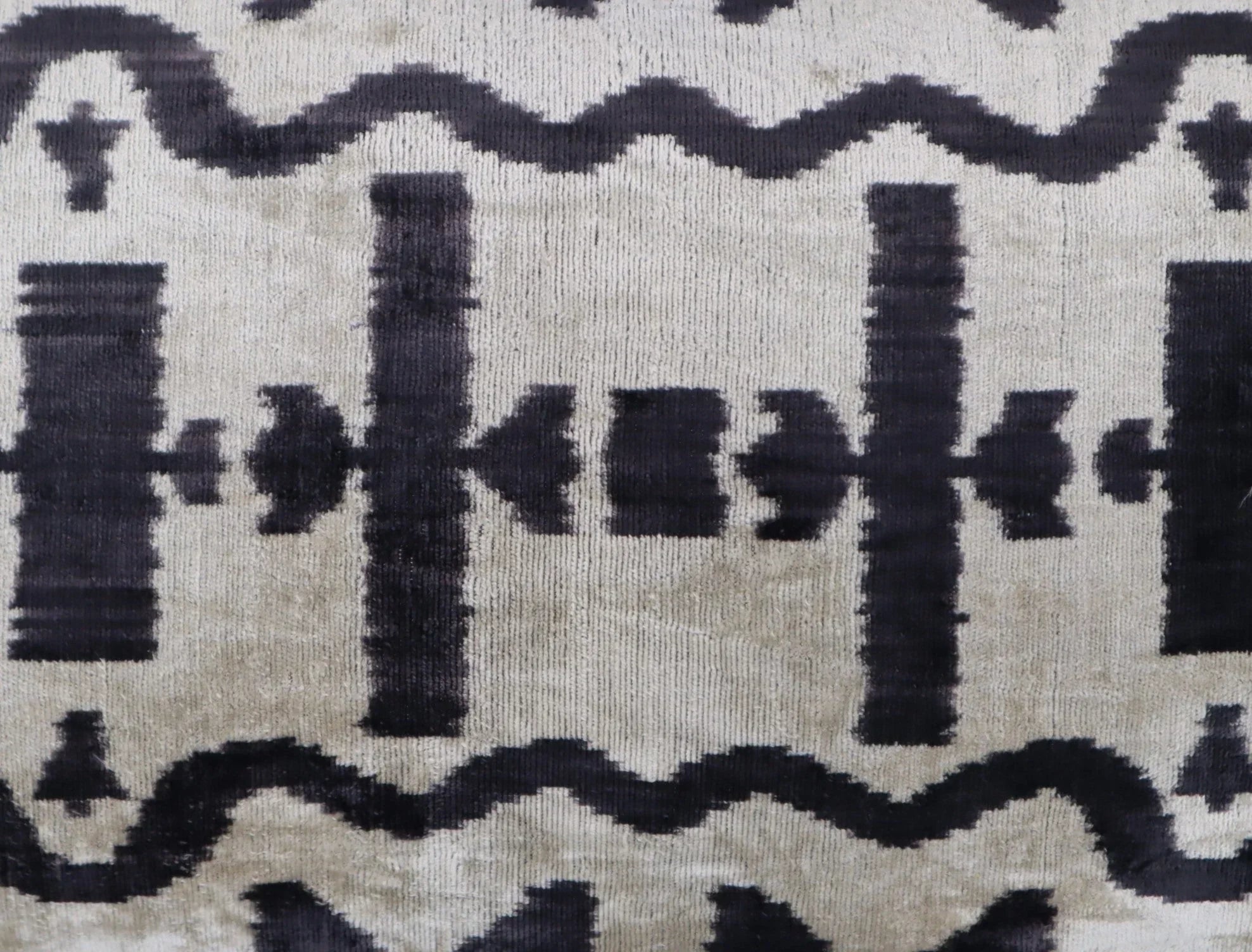 Canvello Black White Handmade 16x24 Silk Velvet Pillow, Organic Veg Dyed, Down/Feather Filled Canvello