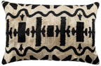 Canvello Black White Handmade 16x24 Silk Velvet Pillow, Organic Veg Dyed, Down/Feather Filled Canvello