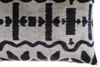 Canvello Black White Handmade 16x24 Silk Velvet Pillow, Organic Veg Dyed, Down/Feather Filled Canvello