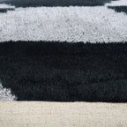 Canvello Black White Handmade 16x24 Silk Velvet Pillow, Organic Veg Dyed, Down/Feather Filled Canvello