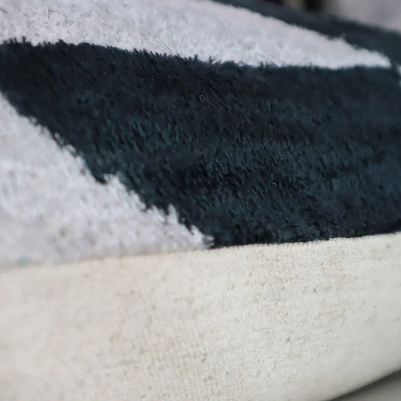 Canvello Black White Handmade 16x24 Silk Velvet Pillow, Organic Veg Dyed, Down/Feather Filled Canvello