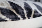 Canvello Black White Handmade 16x24 Silk Velvet Pillow, Organic Veg Dyed, Down/Feather Filled Canvello