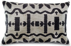 Canvello Black White Handmade 16x24 Silk Velvet Pillow, Organic Veg Dyed, Down/Feather Filled Canvello