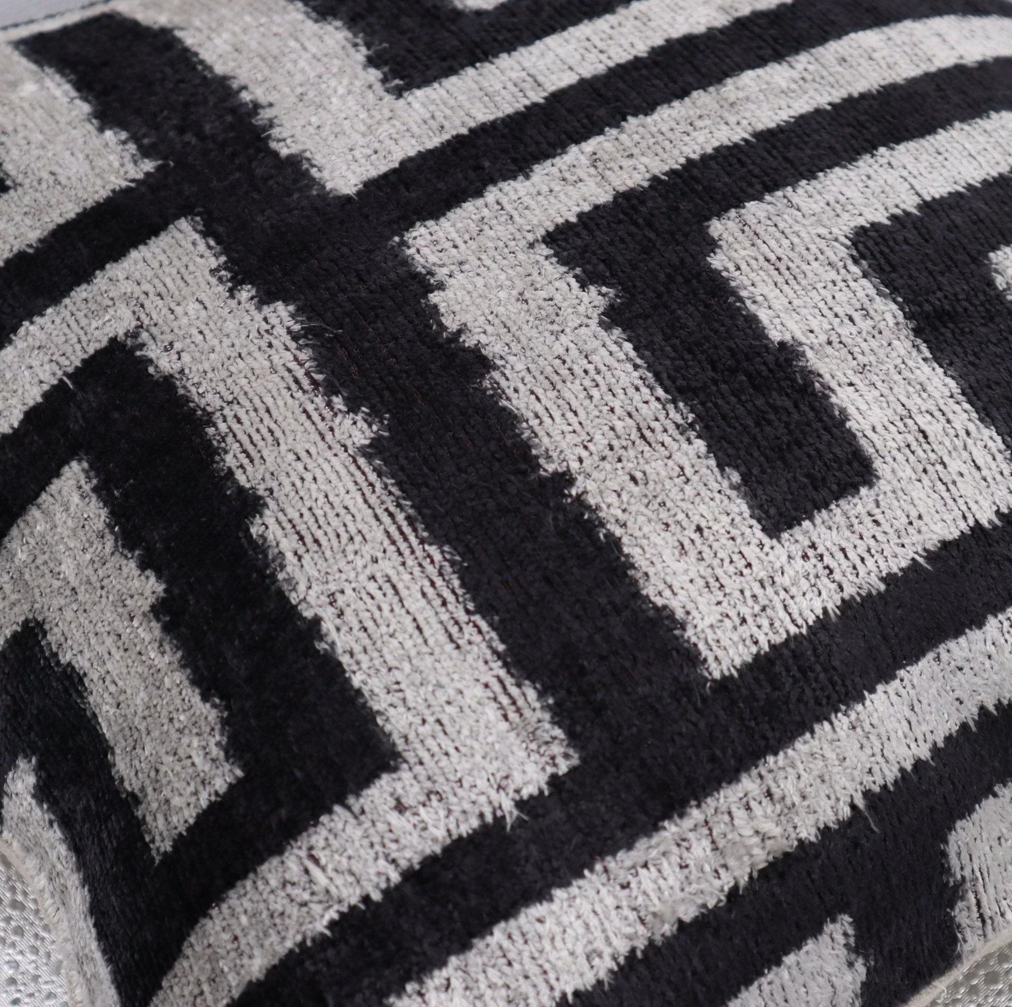 Canvello Black & White Throw Pillows | X in (40 X Cm), side view - House Of Avana