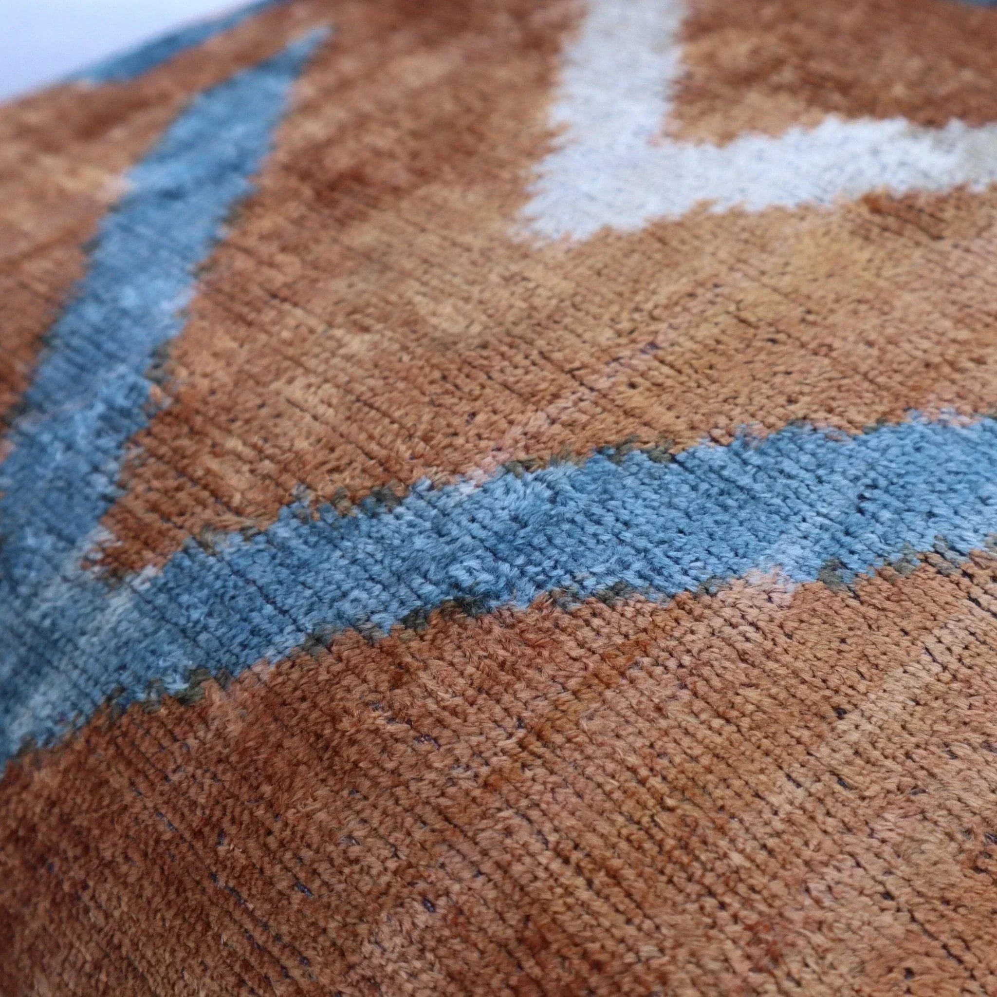 Canvello Blue And Brown Pillows For Living Room - 16x16 inch Canvello