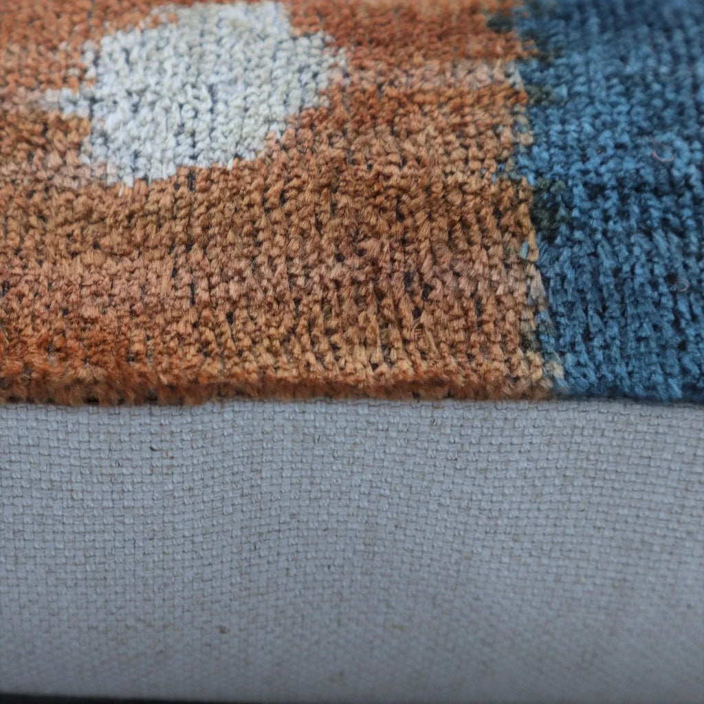 Canvello Blue And Brown Pillows For Living Room - 16x16 inch Canvello