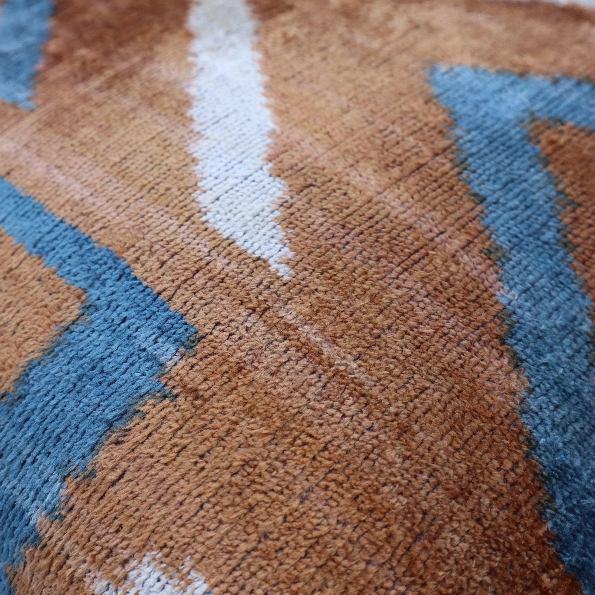 Canvello Blue And Brown Pillows For Living Room - 16x16 inch Canvello