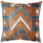 Canvello Blue And Brown Pillows For Living Room - 16x16 inch Canvello
