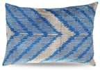 Canvello Blue And White Chevron Pillows For Couch - 16x24 in Canvello