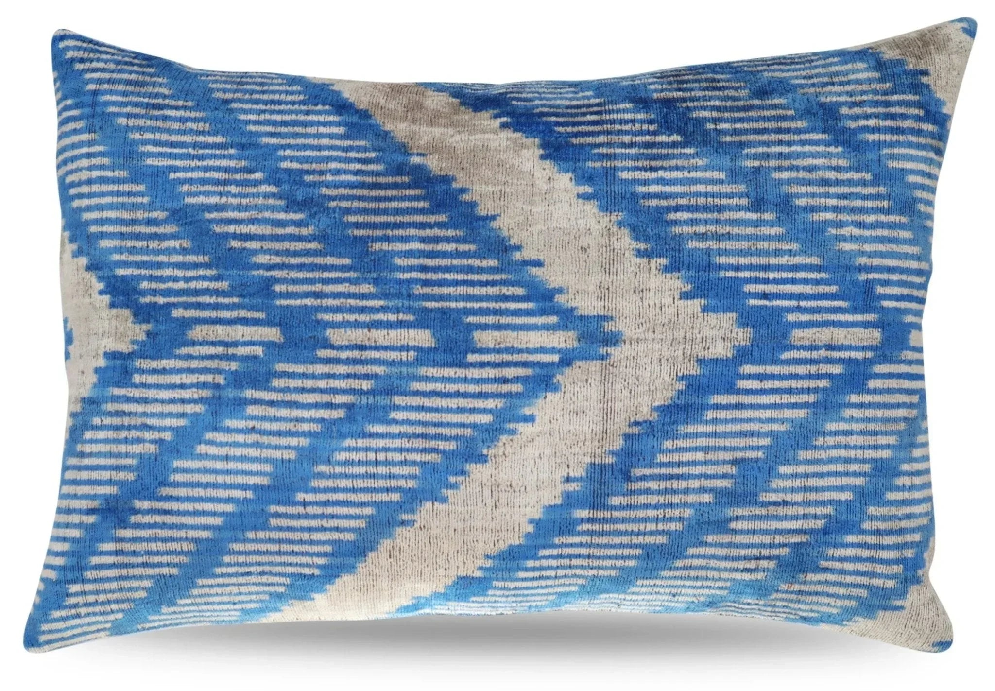 Canvello Blue And White Chevron Pillows For Couch - 16x24 in Canvello