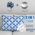 Canvello Blue And White Pillows For Couch - 16x24 in Canvello
