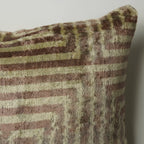 Canvello Brown Velvet Turkish Ikat Pillow - 16'' X 16'' Canvello