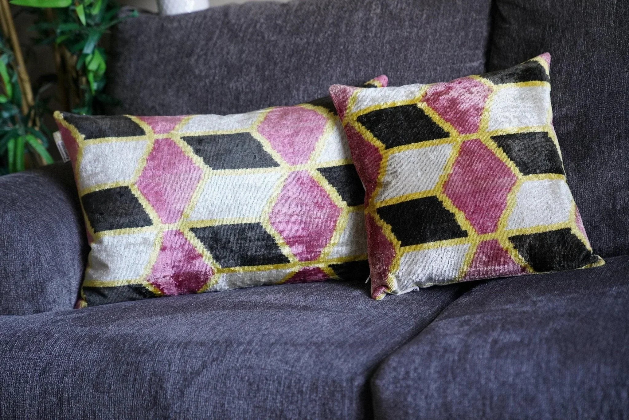 Canvello Colorful Throw Pillows For Couch | 16x16 in | 16x24 inch | Set of 2 | Canvello