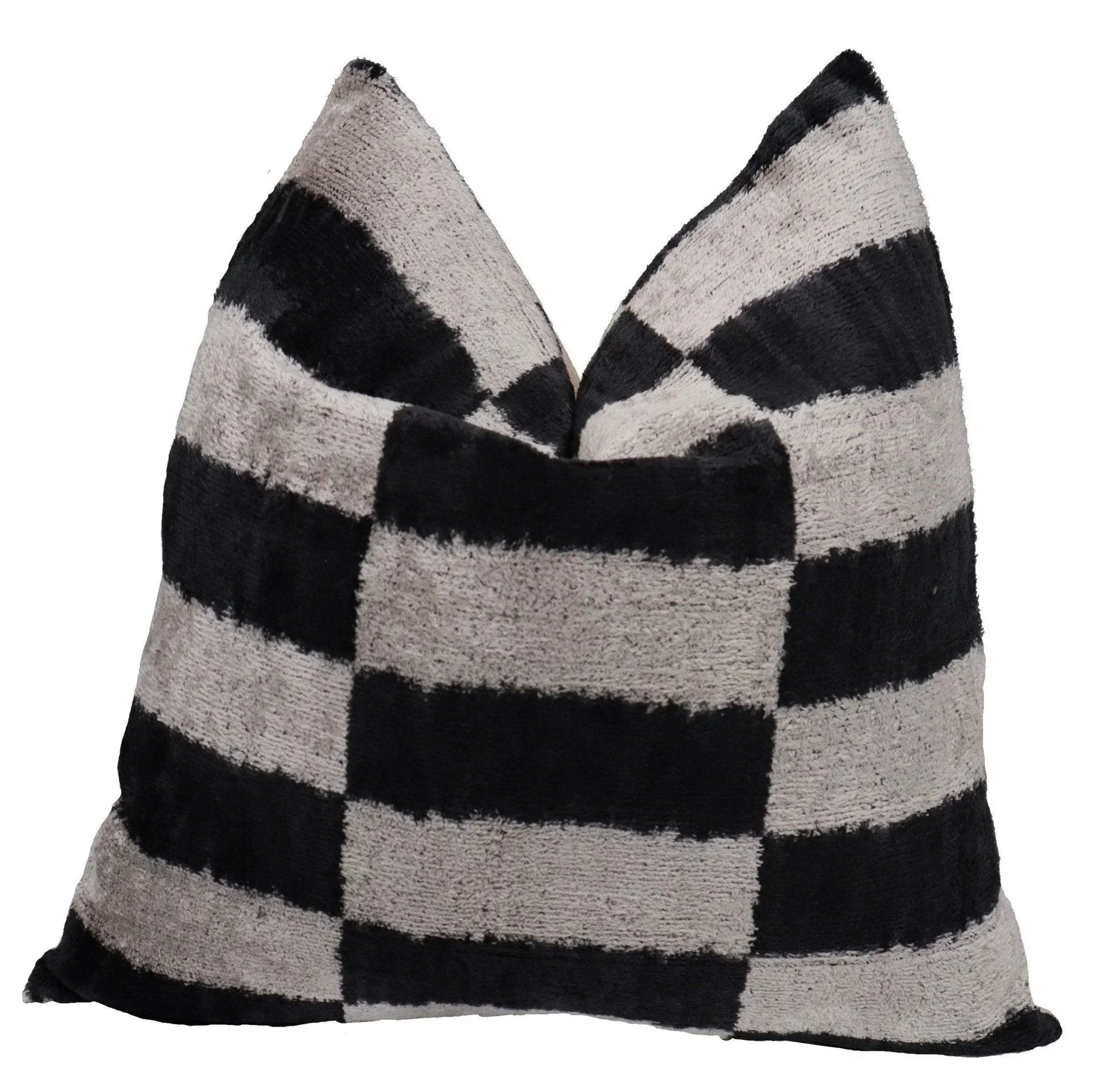 Canvello Decorative Black And White Lumbar Pillow | 16 x 16 in (40 x 40 cm) Canvello