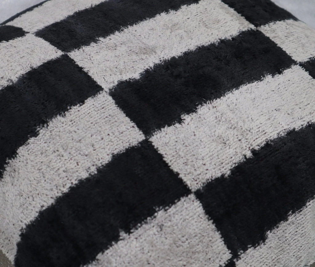 Canvello Decorative Black And White Lumbar Pillow | 16 x 16 in (40 x 40 cm) Canvello
