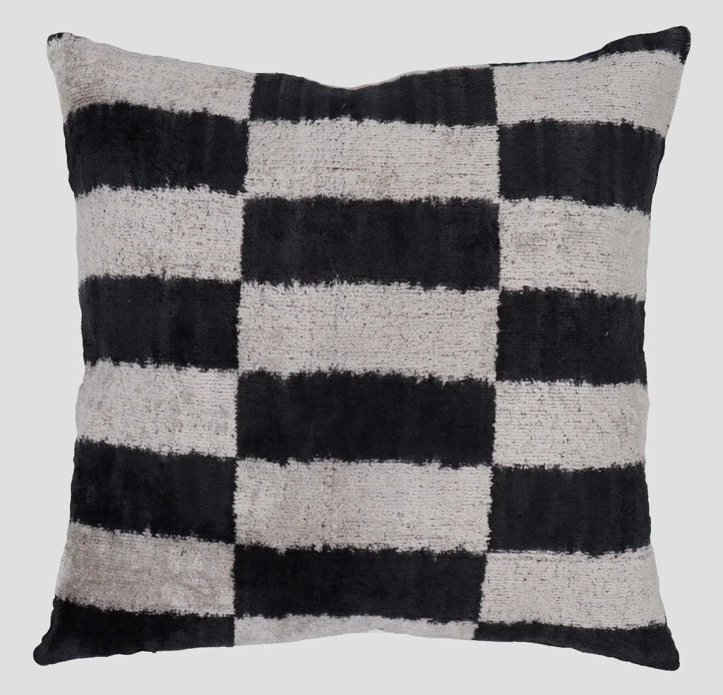 Canvello Decorative Black And White Lumbar Pillow | 16 x 16 in (40 x 40 cm) Canvello