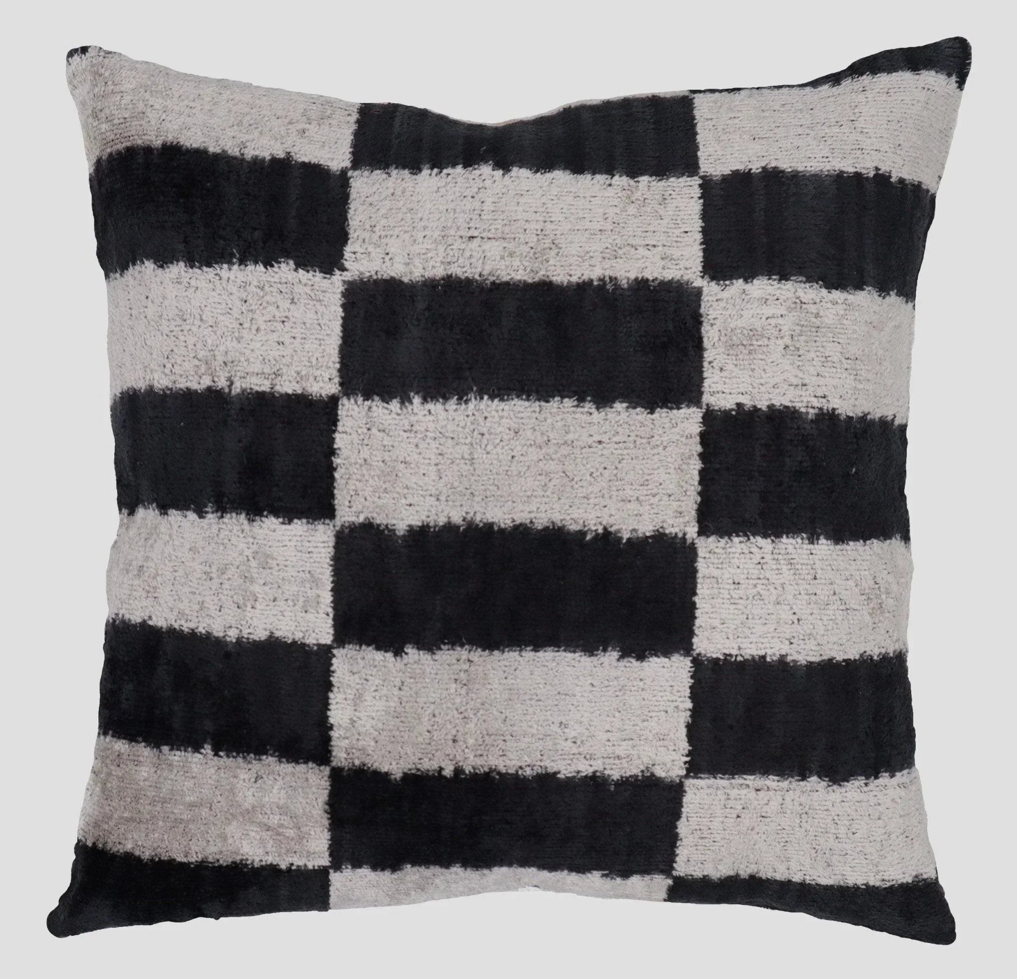 Canvello Decorative Black And White Lumbar Pillow | 16 x 16 in (40 x 40 cm) Canvello