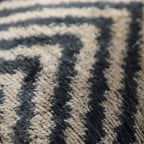 Canvello Decorative Black Ivory Chevron Throw Pillow Down Feather Filled - 16x16 in Canvello