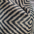 Canvello Decorative Black Ivory Chevron Throw Pillow Down Feather Filled - 16x16 in Canvello