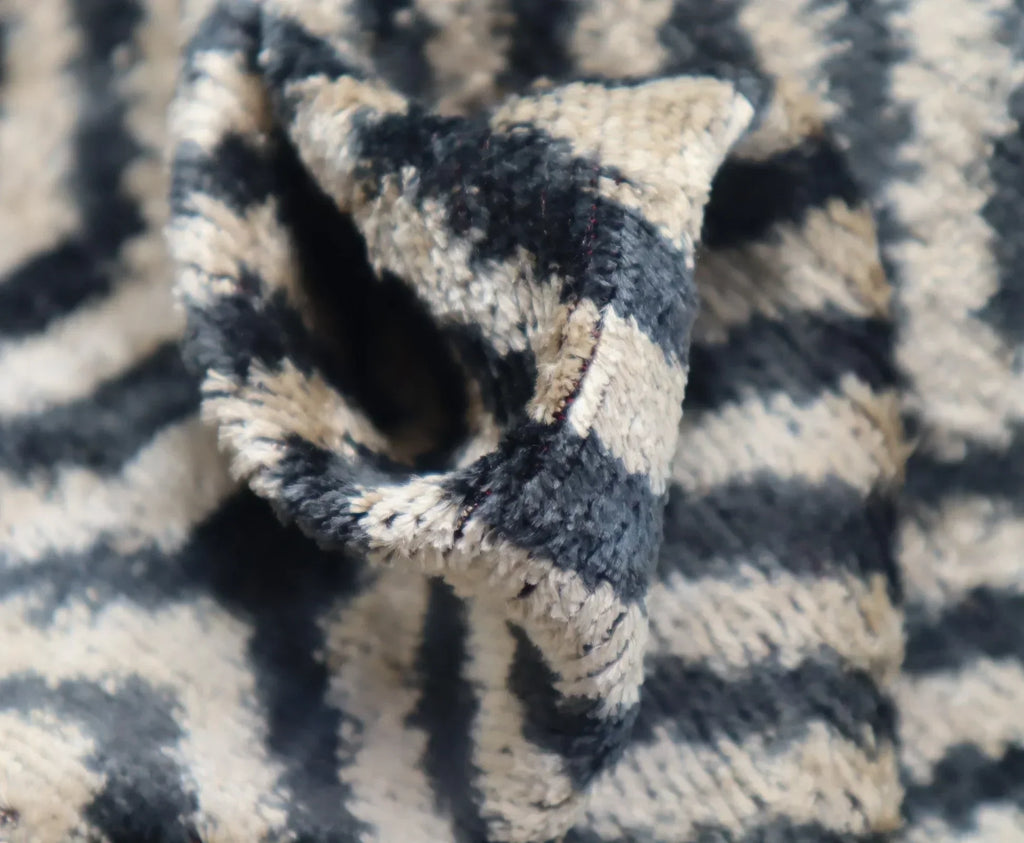 Canvello Decorative Black Ivory Chevron Throw Pillow Down Feather Filled - 16x16 in Canvello