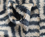 Canvello Decorative Black Ivory Chevron Throw Pillow Down Feather Filled - 16x16 in Canvello