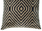 Canvello Decorative Black Ivory Chevron Throw Pillow Down Feather Filled - 16x16 in Canvello