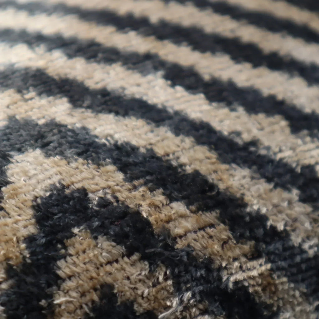 Canvello Decorative Black Ivory Chevron Throw Pillow Down Feather Filled - 16x16 in Canvello