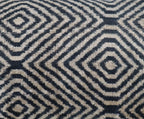 Canvello Decorative Black Ivory Chevron Throw Pillow Down Feather Filled - 16x24 in Canvello