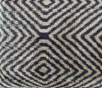 Canvello Decorative Black Ivory Chevron Throw Pillow Down Feather Filled - 16x24 in Canvello