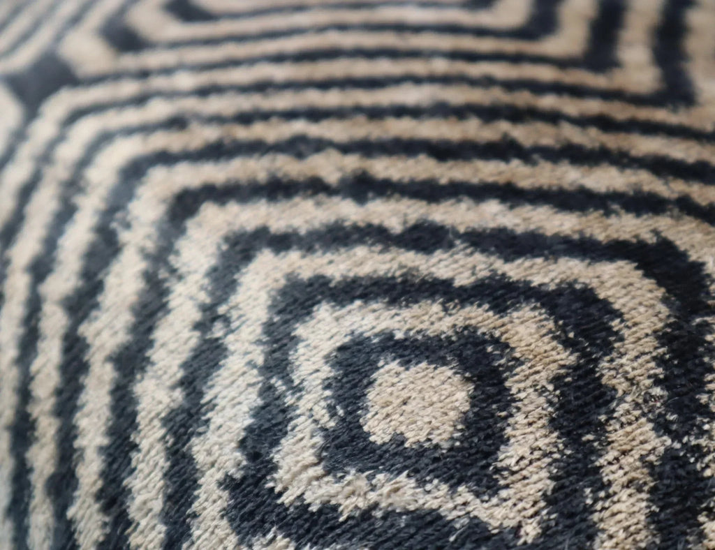Canvello Decorative Black Ivory Chevron Throw Pillow Down Feather Filled - 16x24 in Canvello