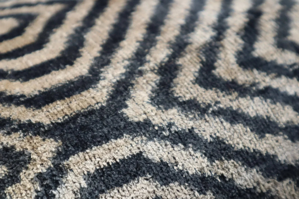 Canvello Decorative Black Ivory Chevron Throw Pillow Down Feather Filled - 16x24 in Canvello