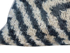 Canvello Decorative Black Ivory Chevron Throw Pillow Down Feather Filled - 16x24 in Canvello