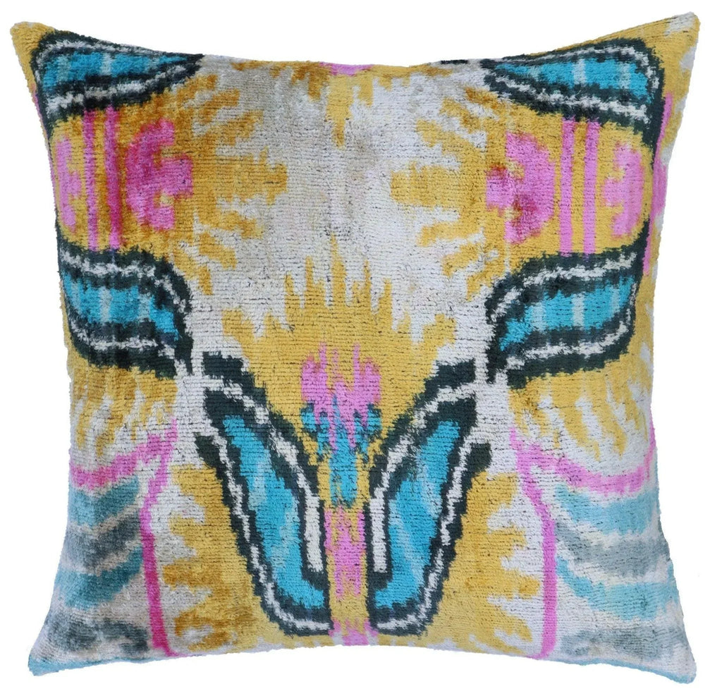 Canvello Decorative Blue Pink Gold Pillows | 16x16 inch Canvello