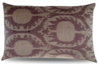 Canvello Decorative Brown Beigethrow Pillow Down Feather Filled - 16x24 in, front view - House Of Avana