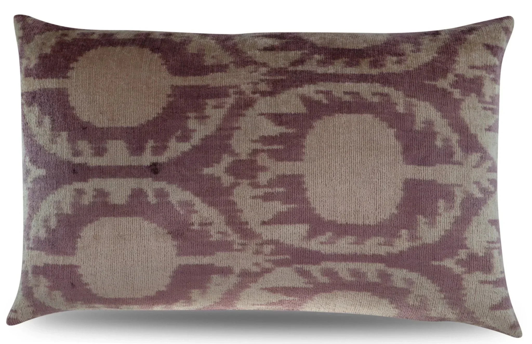 Canvello Decorative Brown Beigethrow Pillow Down Feather Filled - 16x24 in, front view - House Of Avana